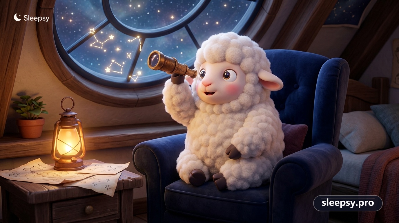 Observatory telescope directed toward dream constellations and cognitive memory keys
