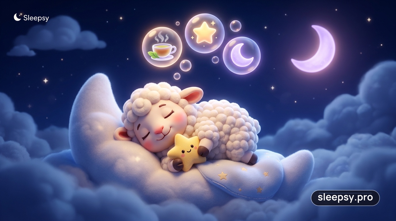 Artistic visualization of deep nocturnal peace and dynamic REM dream states