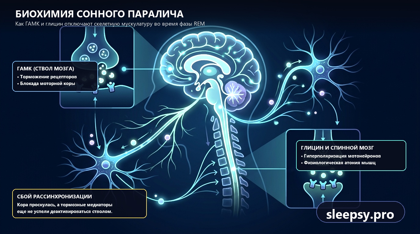 Биохимический механизм сонного паралича: фаза REM, ГАМК и глицин