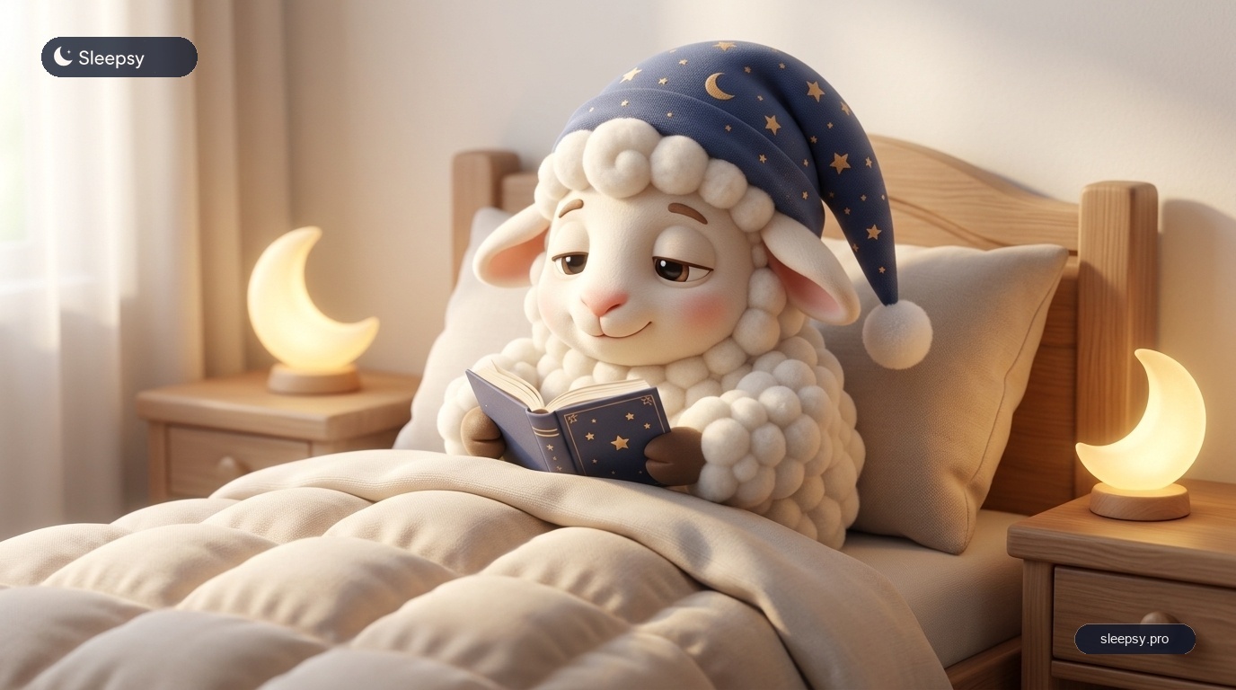 Sleepsy mascot recording brief morning dream notes in cozy bed