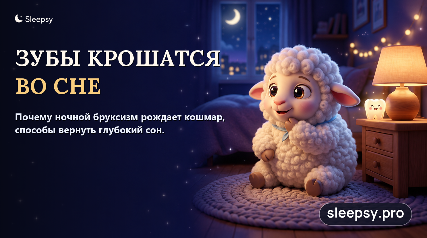 Зубы крошатся во сне: почему ночной бруксизм рождает кошмар