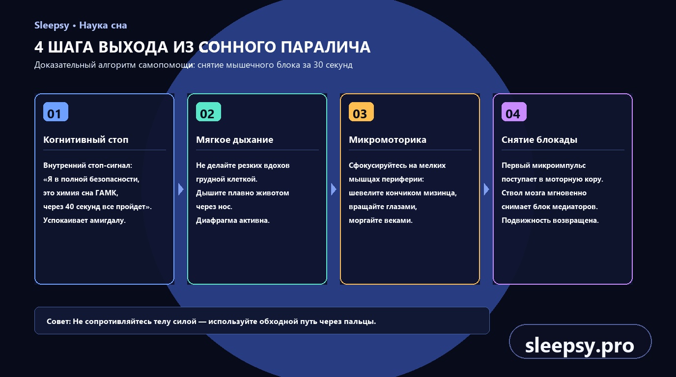 Пошаговая техника быстрого выхода из сонного паралича