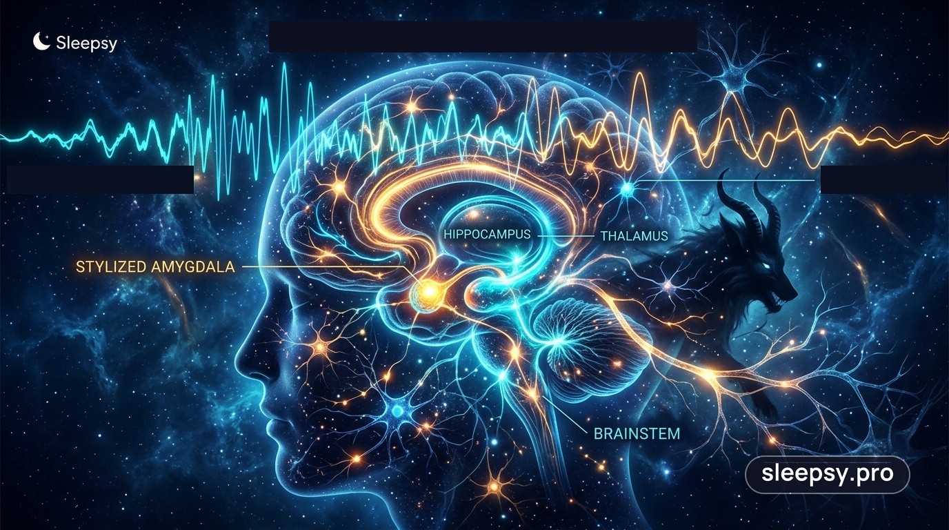 Neuroscience of REM sleep threat simulation and evolutionary fear processing