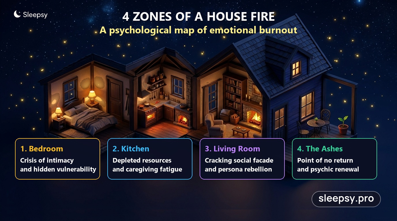 4 zones of a house fire: a psychological burnout map